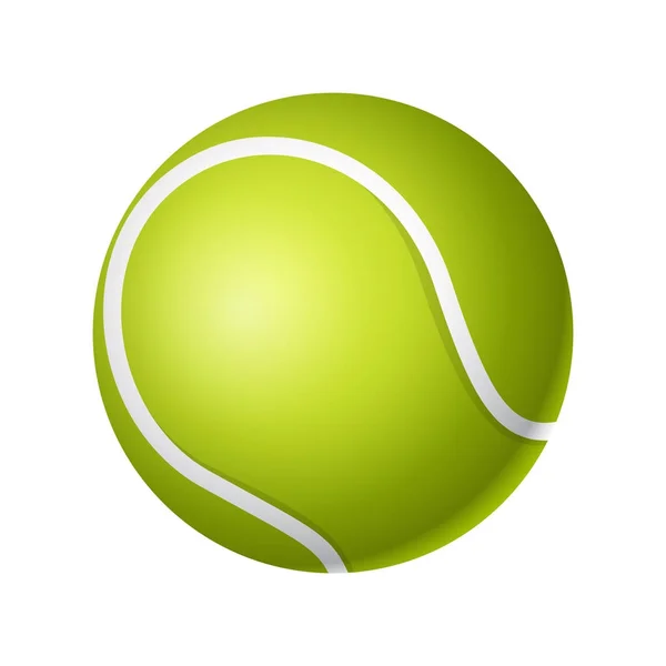 Balle de tennis - objet isolé réaliste vectoriel moderne — Image vectorielle