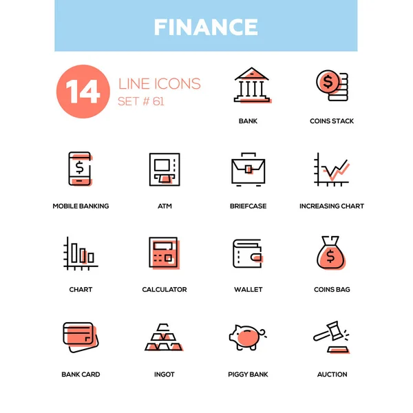 Business and finance - line design icons set — Stock Vector