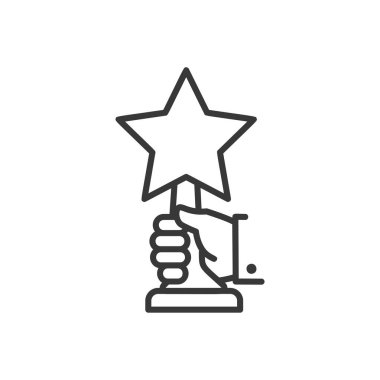 Ödülü - satırı tasarım tek izole simgesi