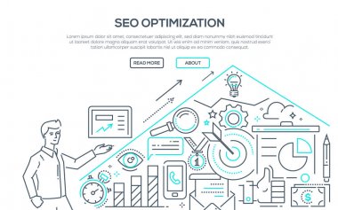 SEO Optimizasyon - çağdaş çizgi stil tasarlamak