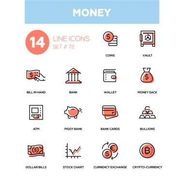 Para - line tasarım Icons set