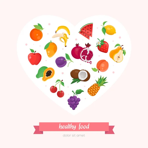 Alimentos saudáveis - ilustração vetorial colorido moderno —  Vetores de Stock