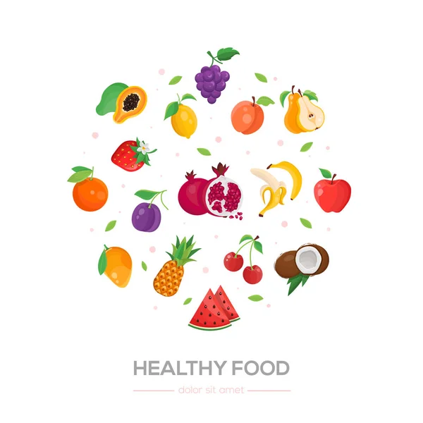 Healthy food - modern colorful vector illustration — Stock Vector