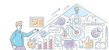 SEO Optimizasyon - çağdaş çizgi stil tasarlamak