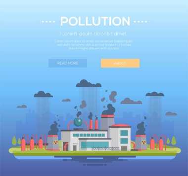 Pollution - modern flat design style vector illustration clipart