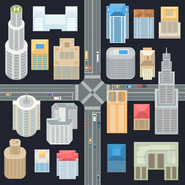 Elemente der Großstadt - eine Reihe moderner Vektorobjekte — Stockvektor