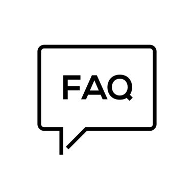 SSS bilgi - satırı tasarım tek izole simgesi