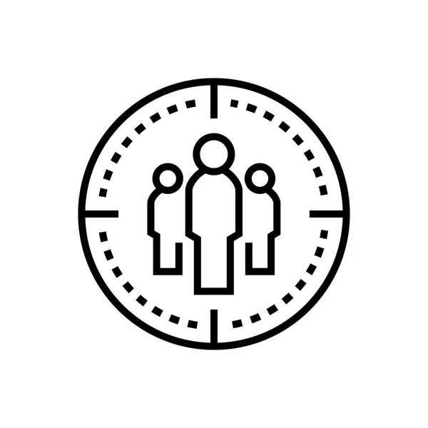 Бизнес-команда - единый иконка дизайна линии — стоковый вектор