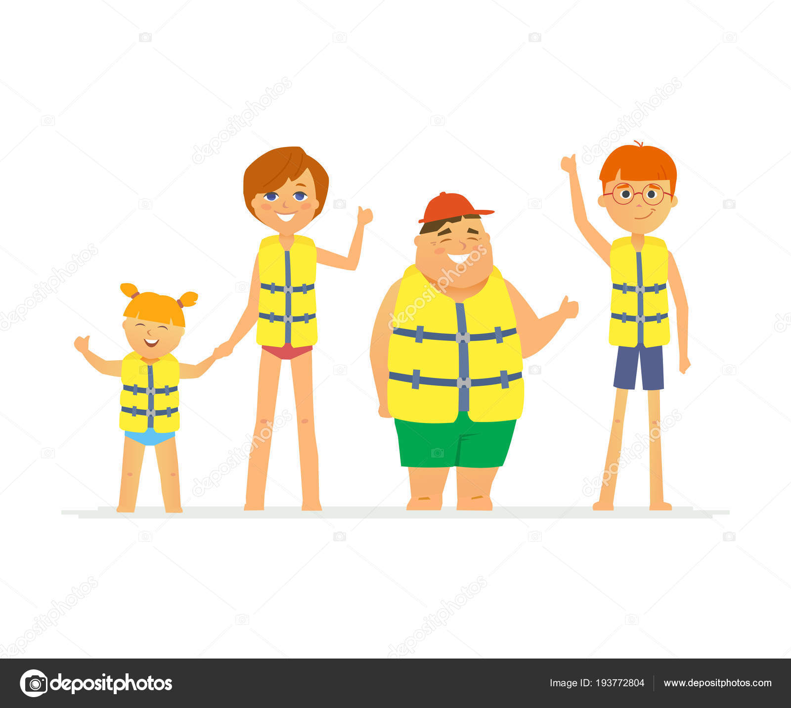 Happy children on vacation - cartoon people character isolated illustration  Stock Vector Image by © #193772804