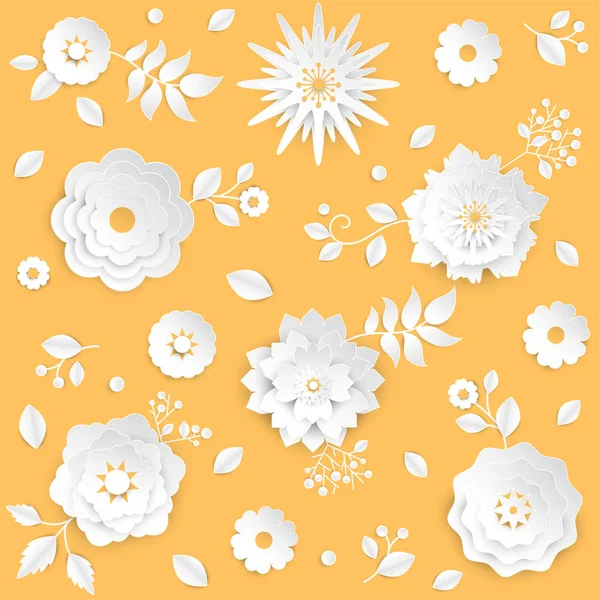 スプリング - カラフルなモダンなベクトルのセットは、花のセット — ストックベクタ