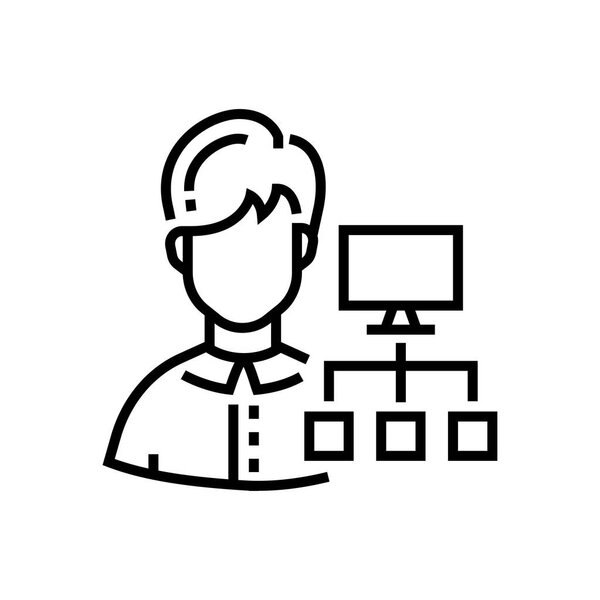 Social networking - line design single isolated icon