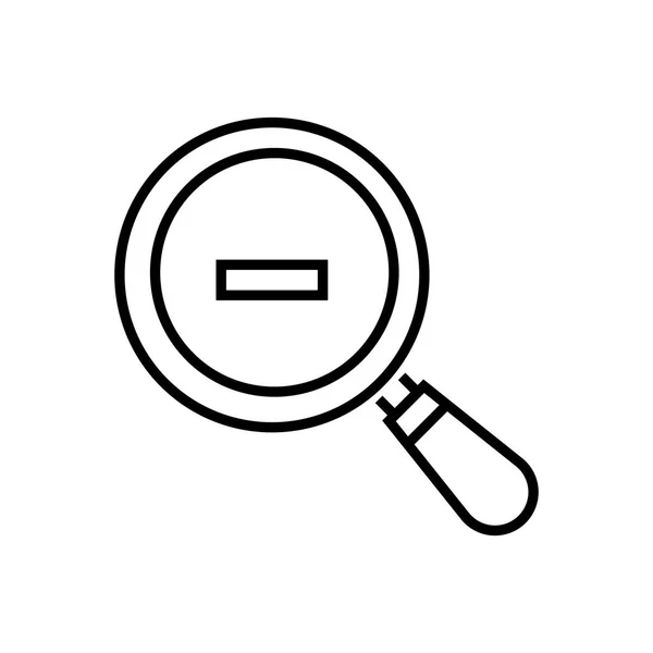 Zoom arrière - conception de ligne icône isolée unique — Image vectorielle
