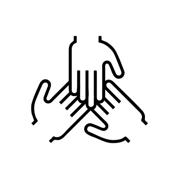 Partenariat - conception de ligne icône isolée unique — Image vectorielle