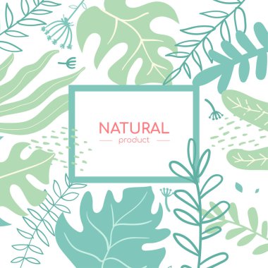 Doğal ürün - modern düz tasarım tarzı soyut afiş