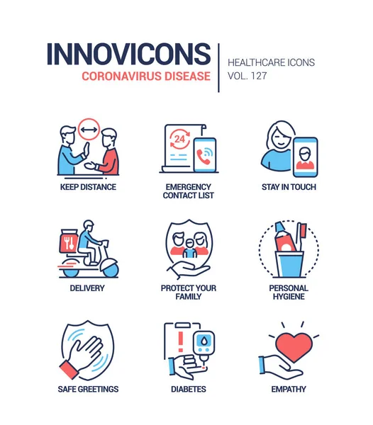 Coronavirus Hastalığı - satır tasarım simgeleri belirlendi