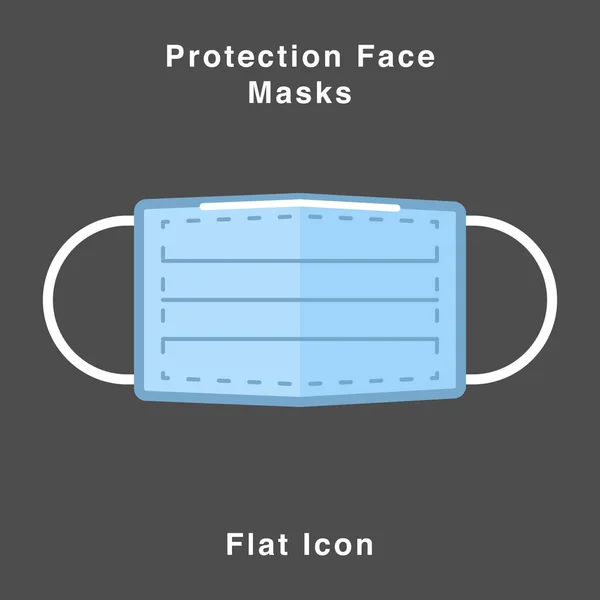 Masque Respiratoire Médical Respirant Hôpital Pollution Protègent Masque Facial Illustrer — Image vectorielle