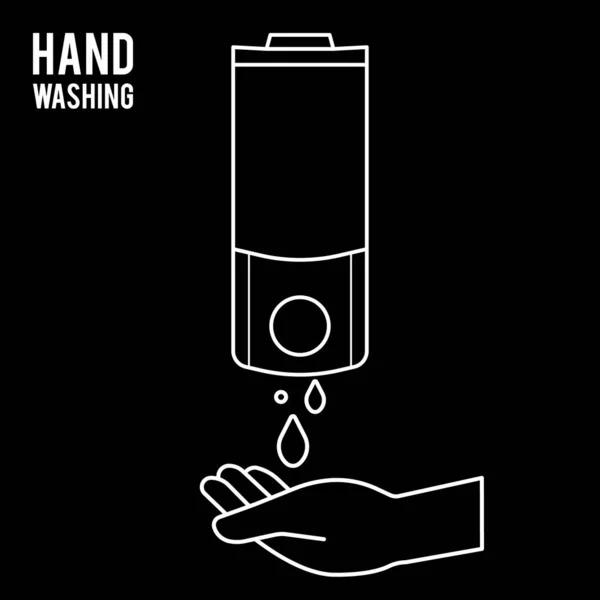 Hand Wash Hand Sanitizer Alcohol Based Hand Rub Rubbing Alcohol — Stock Vector