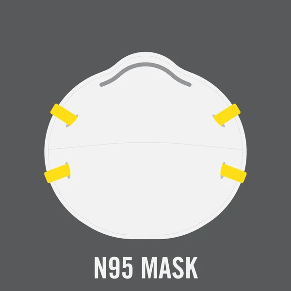 Maschera N95 Maschera Chirurgica Maschera Facciale Medica Illustrazione Vettoriale N95 — Vettoriale Stock