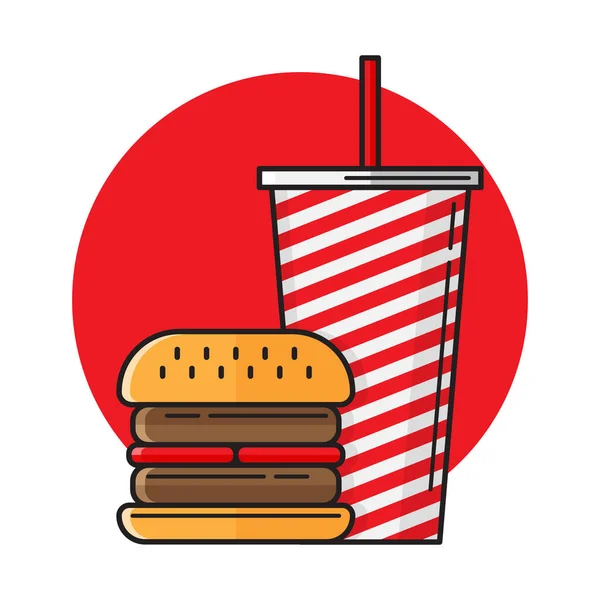 Fast Food Vecteur Icône Design — Image vectorielle