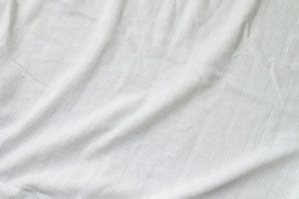 White Linen Fabric Texture Creased Background — Stock Photo, Image