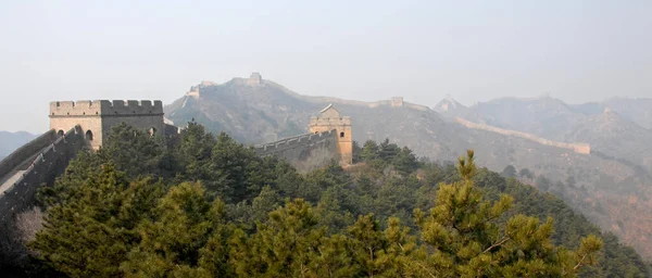 Great Wall China Section Great Wall Jinshanling Wild Part Scenic — Stock Photo, Image