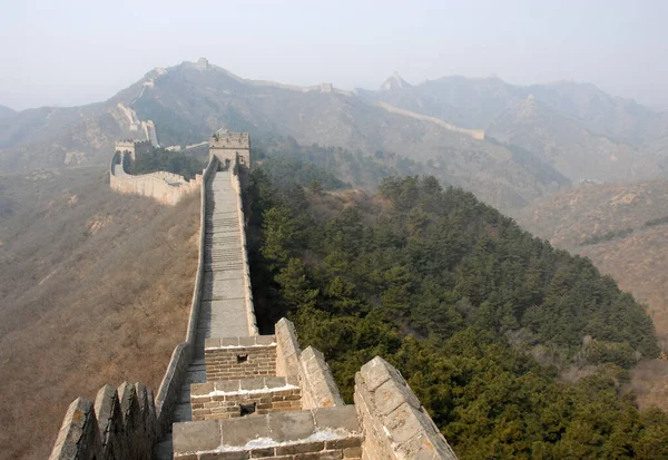 Grande Muraille Chine Cette Section Grande Muraille Est Jinshanling Une — Photo