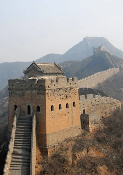 Grande Muraglia Cinese Questa Sezione Della Grande Muraglia Jinshanling Una — Foto Stock