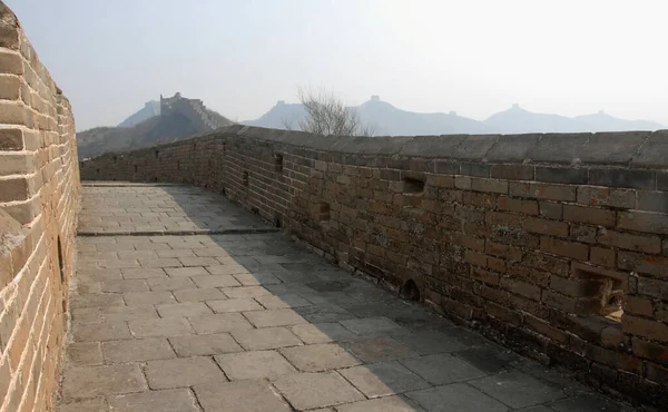 Великая Китайская Стена Часть Великой Стены Является Jinshanling Дикая Часть — стоковое фото
