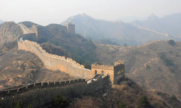 Grande Muraille Chine Cette Section Grande Muraille Est Jinshanling Une — Photo
