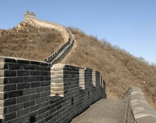 Den Kinesiska Muren Natursköna Vyer Över Denna Del Muren Vid — Stockfoto