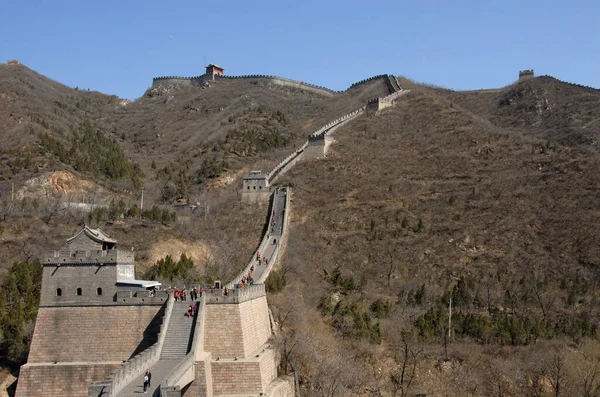 The Great Wall of China. Scenic views of this section of the Great Wall at Juyongguan. Great Wall of China near Beijing. Great Wall of China, Juyongguan section, Beijing, China, UNESCO, mountains, watchtowers