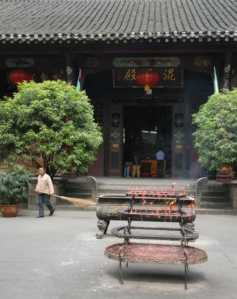 Chengdu Sichuan Eyaleti Çin Yeşil Ram Tapınağı Veya Yeşil Keçi — Stok fotoğraf