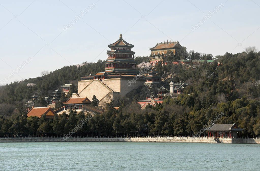 Summer Palace, Beijing, China. The Summer Palace is one of Beijing's main tourist sights. The Summer Palace is UNESCO listed.  Summer Palace, Kunming Lake, Longevity Hill, Beijing, China. UNESCO site.