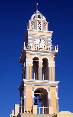 St John the Baptist Katedrali, Yunanistan 'ın başkenti Fira' da bulunan bir Roma Katolik kilisesidir. Fira 'daki birçok kiliseden biridir, Santorini. Kilisenin mavi gökyüzüne karşı bir saat kulesi var. Santorini.
