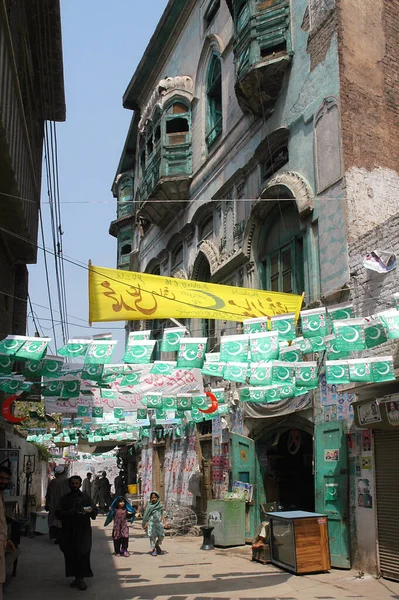 Peshawar Provincia Khyber Pakhtunkhwa Pakistán Una Calle Tradicional Peshawar Pakistán —  Fotos de Stock