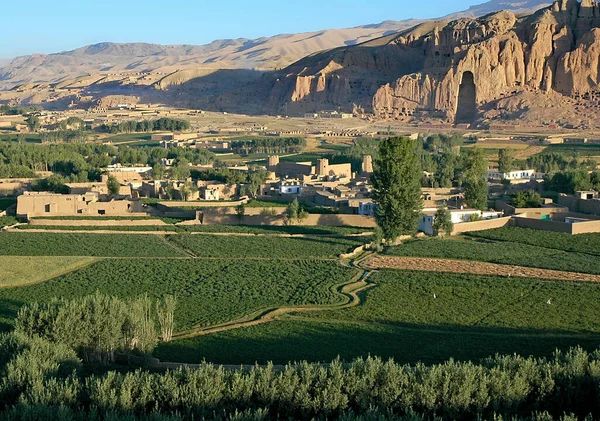 Bamyan Bamiyan Közép Afganisztánban Kilátás Nyílik Bamyan Bamiyan Völgy Mutatja — Stock Fotó