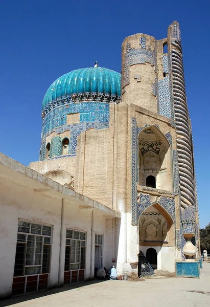 Santuario Khwaja Abu Nasr Parsa Mezquita Verde Balkh Afganistán Santuario —  Fotos de Stock