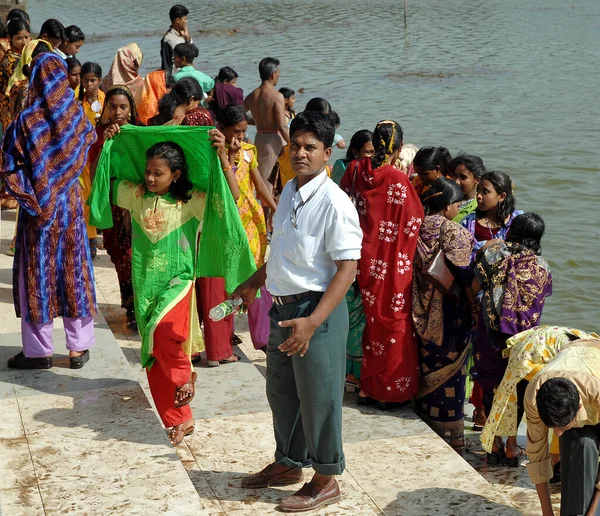 Khan Jahan Ali Tombe Moskee Bagerhat Bangladesh Zwembad Buurt Van — Stockfoto