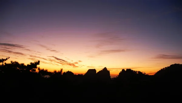 Huangshan Berg Der Provinz Anhui China Blick Nach Sonnenuntergang Auf — Stockfoto