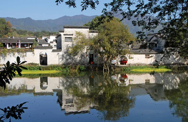 Hongcun Cidade Antiga Província Anhui China Vista Ângulo Largo Edifício — Fotografia de Stock