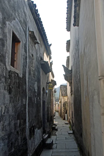 Xidi Cidade Antiga Província Anhui China Backstreet Estreito Cidade Velha — Fotografia de Stock