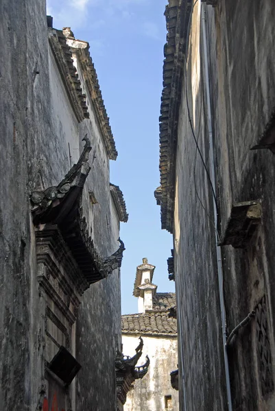 Xidi Ancient Town Provincie Anhui China Een Smalle Straat Het — Stockfoto