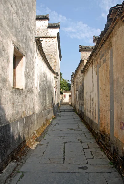 Xidi Ancient Town Provincia Anhui China Una Calle Trasera Casco —  Fotos de Stock