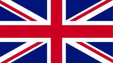 Birleşik Krallık bayrağında Coronavirus damgası. Coronavirus konsepti.