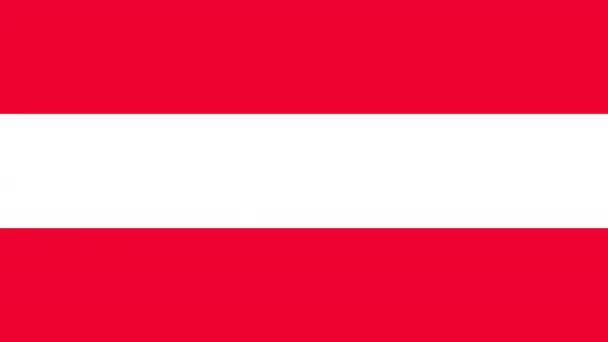 オーストリアの国旗にコロナウイルスの切手 — ストック動画