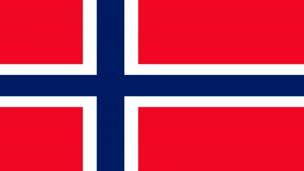 Σφραγίδα Του Coronavirus Στην Εθνική Σημαία Της Νορβηγίας — Αρχείο Βίντεο