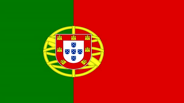 Σφραγίδα Του Coronavirus Στην Εθνική Σημαία Της Πορτογαλίας — Αρχείο Βίντεο