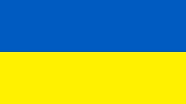 Coronavirus-Stempel auf der ukrainischen Nationalflagge.