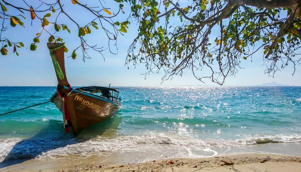 Krabi Thaïlande 2019 Bateau Traditionnel Longue Queue Krabi Thaïlande Bateau — Photo