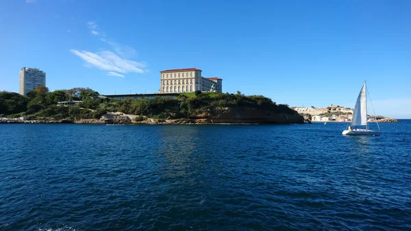 Marseille Francie 2019 Pohled Farský Palác Mucem Muse Des Civilisations — Stock fotografie